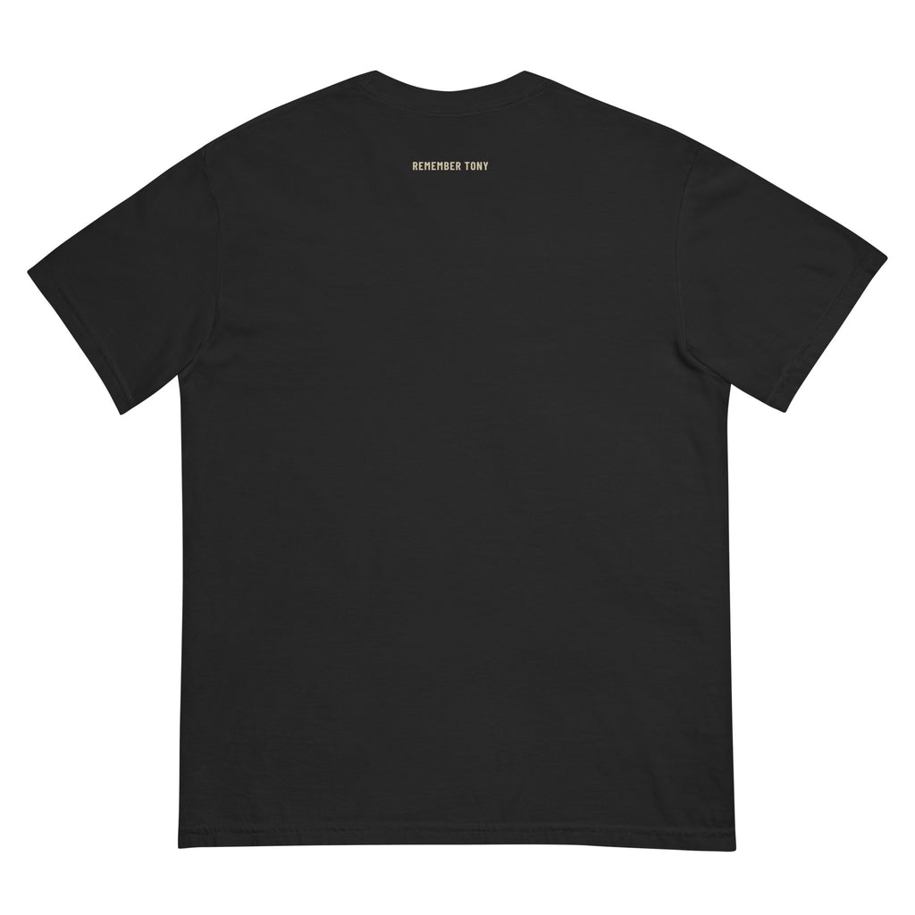 RT box logo tee, washed black, back