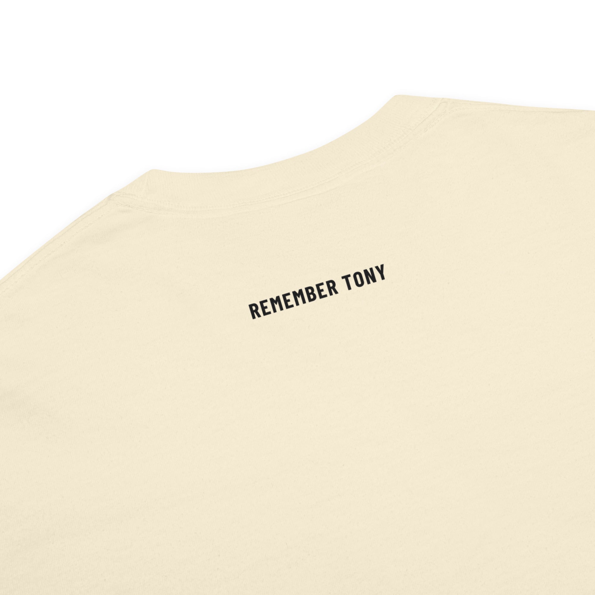 Still Dealing With Anxiety tee, bone, detail
